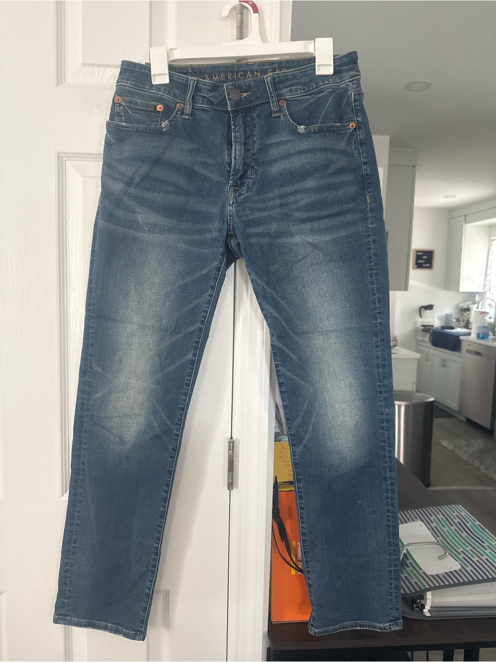 American Eagle Outfitters Men’s Faded Blue Slim Jeans